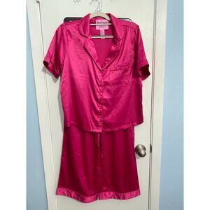 Juicy Couture x Forever 21 Pajamas Medium Pink Satin Rhinestone Juicy Bling